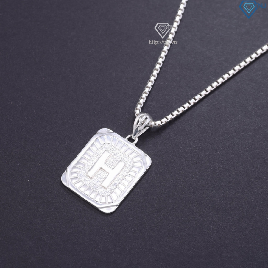 Dây chuyền bạc nam chữ cái theo yêu cầu đơn giản DCA0187