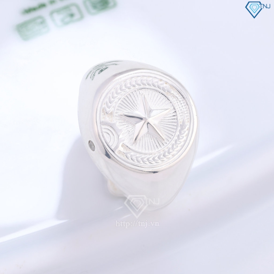 Nhẫn bạc nam mặt ngôi sao đẹp NNA0824