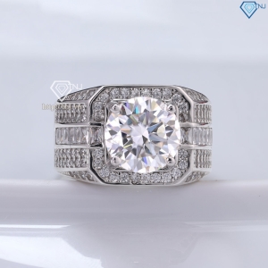 Nhẫn nam đính kim cương Moissanite 10mm - Kiểm định GRA NNAM0224