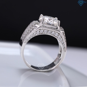 Nhẫn nam đính kim cương Moissanite 10mm - Kiểm định GRA NNAM0224