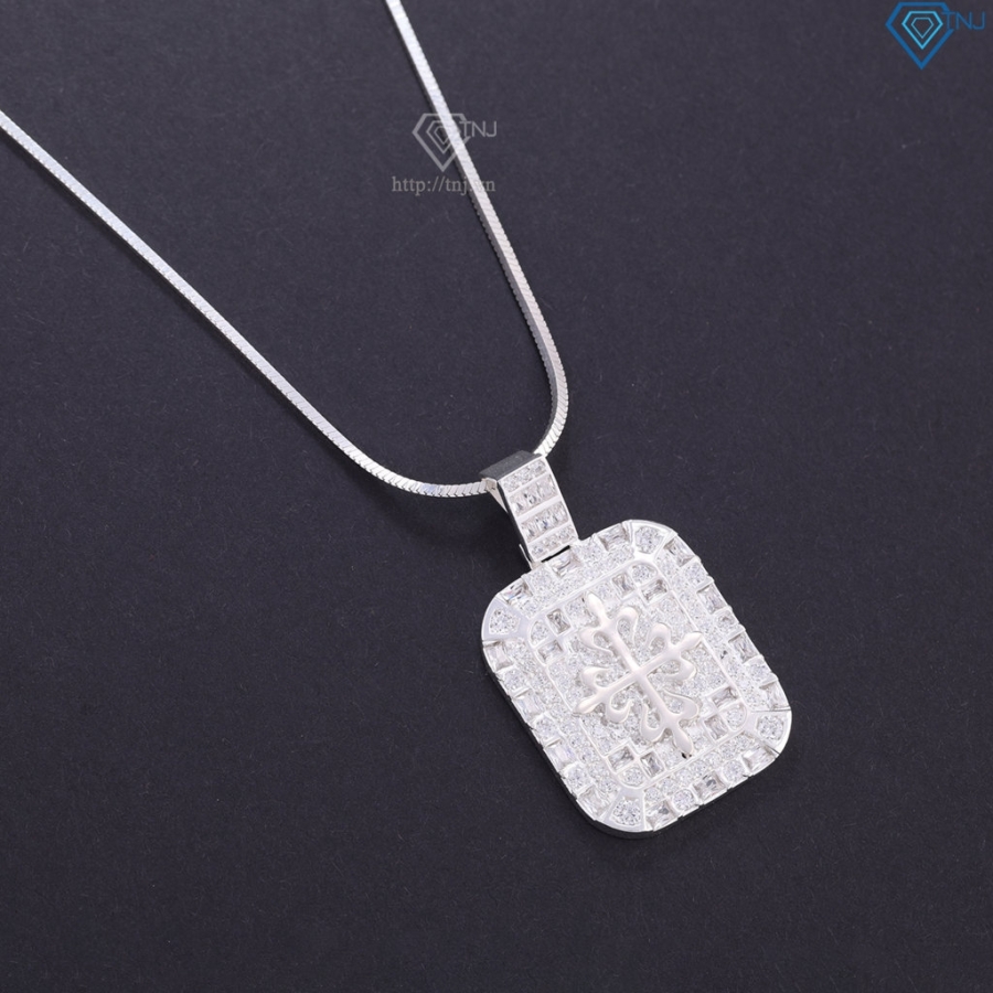 Dây chuyền bạc nam mặt vuông Patek Philippe DCA0182