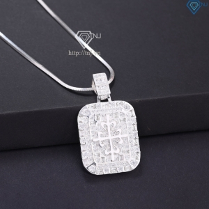 Dây chuyền bạc nam mặt vuông Patek Philippe DCA0182