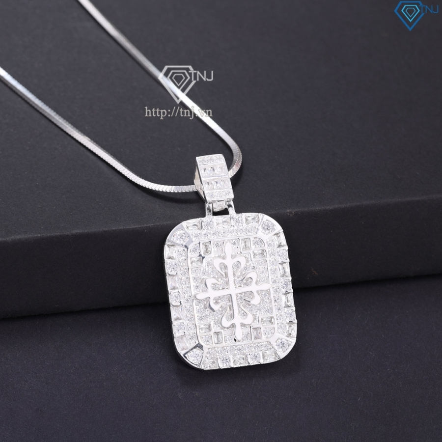 Dây chuyền bạc nam mặt vuông Patek Philippe DCA0182