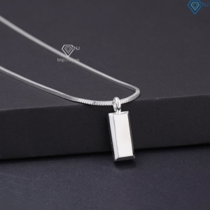Dây chuyền bạc nam mặt hình thỏi vàng DCA0184