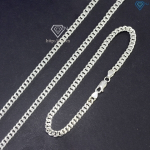 Bộ trang sức bạc nam mắt xích 4mm TSA0004