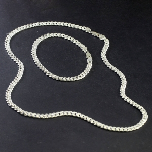 Bộ trang sức bạc nam mắt xích 5mm TSA0005
