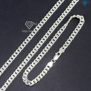 Bộ trang sức bạc nam mắt xích 5mm TSA0005