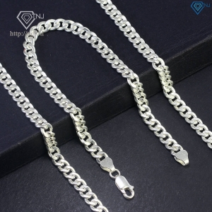 Bộ trang sức bạc nam mắt xích 5mm TSA0005