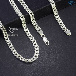 Bộ trang sức bạc nam mắt xích 5mm TSA0005