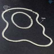 Bộ trang sức bạc nam mắt xích 5mm TSA0005