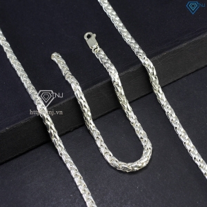 Bộ trang sức bạc nam vảy rồng 4mm TSA0006