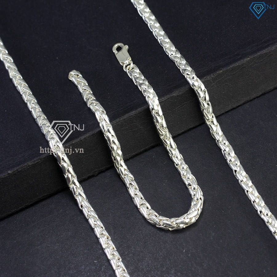 Bộ trang sức bạc nam vảy rồng 4mm TSA0006
