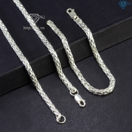 Bộ trang sức bạc nam vảy rồng 4mm TSA0006