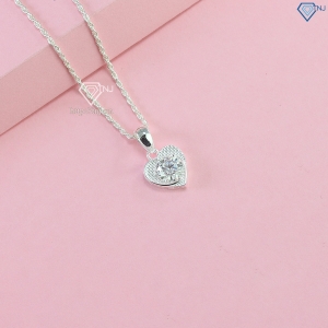 Dây chuyền nữ trái tim đính kim cương Moissanite 6.0mm DCNM0059