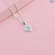 Dây chuyền nữ trái tim đính kim cương Moissanite 6.0mm DCNM0059