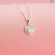 Dây chuyền nữ trái tim đính kim cương Moissanite 6.0mm DCNM0059