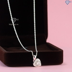 Dây chuyền nữ trái tim đính kim cương Moissanite 6.0mm DCNM0059