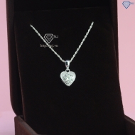 Dây chuyền nữ trái tim đính kim cương Moissanite 6.0mm DCNM0059