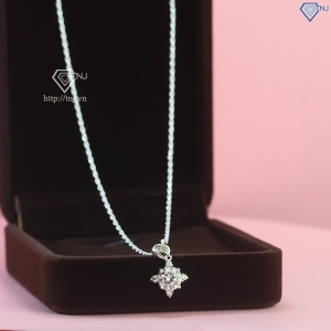 Dây chuyền nữ đơn giản đính kim cương Moissanite 7.0mm DCNM0061