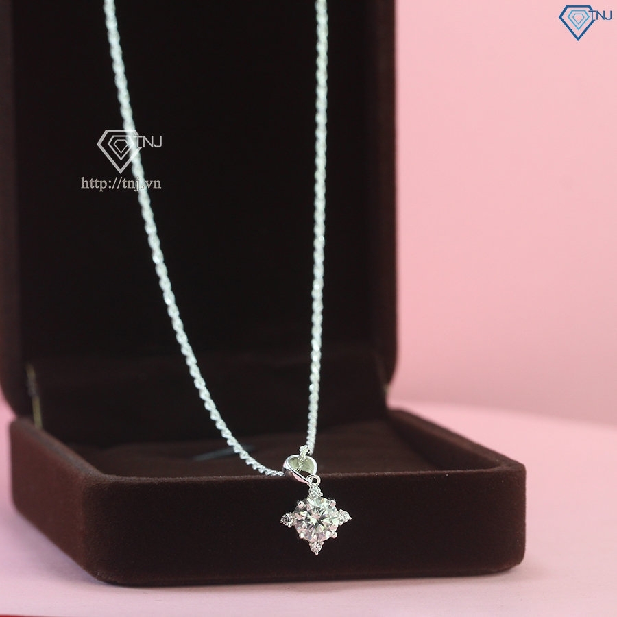Dây chuyền nữ đơn giản đính kim cương Moissanite 7.0mm DCNM0061