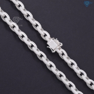 Dây chuyền bạc nam mắt xích full đá 9mm DCK0153