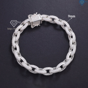 Lắc tay nam mắt xích cao cấp đính full đá đẹp LTA0207