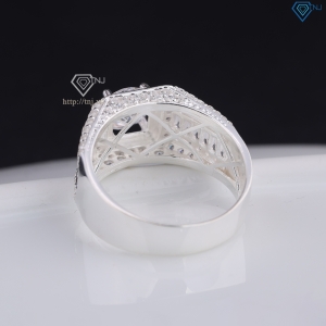 Nhẫn bạc nam đẹp đính đá trắng NNA0820