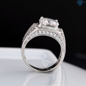 Nhẫn nam đính kim cương Moissanite 10mm - Kiểm định GRA NNAM0224