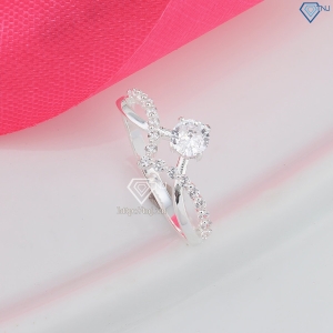 Nhẫn bạc nữ đính đá cách điệu NN0493 - Trang Sức TNJ