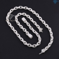 Bộ trang sức bạc nam mắt xích đính đá cao cấp TSA0007