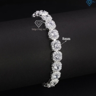 Lắc tay bạc nam Tennis vuông đính đá 8mm đẹp LTA0208