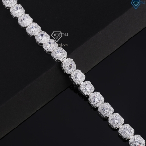 Lắc tay bạc nam Tennis vuông đính đá 5mm đẹp LTA0208