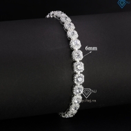 Lắc tay bạc nam Tennis vuông đính đá 4mm đẹp LTA0209