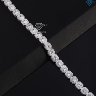 Lắc tay bạc nam Tennis vuông đính đá 6mm đẹp LTA0209