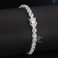 Lắc tay bạc nam Tennis vuông đính đá 6mm đẹp LTA0209
