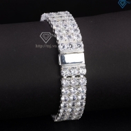 Lắc tay bạc Tennis cho nam 3 hàng đính đá 5mm LTA0204