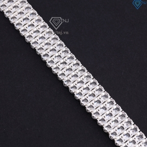Lắc tay bạc Tennis cho nam 3 hàng đính đá 5mm LTA0204