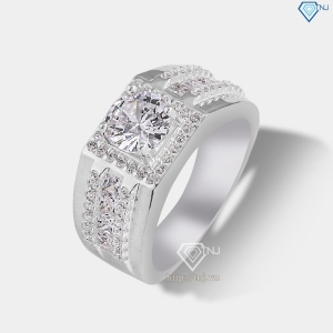 Nhẫn bạc nam 925 đính đá đẹp NNA0826