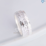 Nhẫn bạc nam bản tròn hoa văn Hy Lạp cổ NNA0827