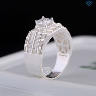 Nhẫn bạc nam bản vừa đính đá đẹp NNA0828