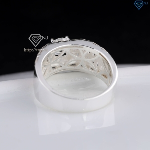 Nhẫn bạc nam bản vừa đính đá đẹp NNA0828