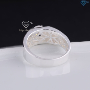 Nhẫn bạc nam 925 đẹp đính đá đơn giản NNA0830