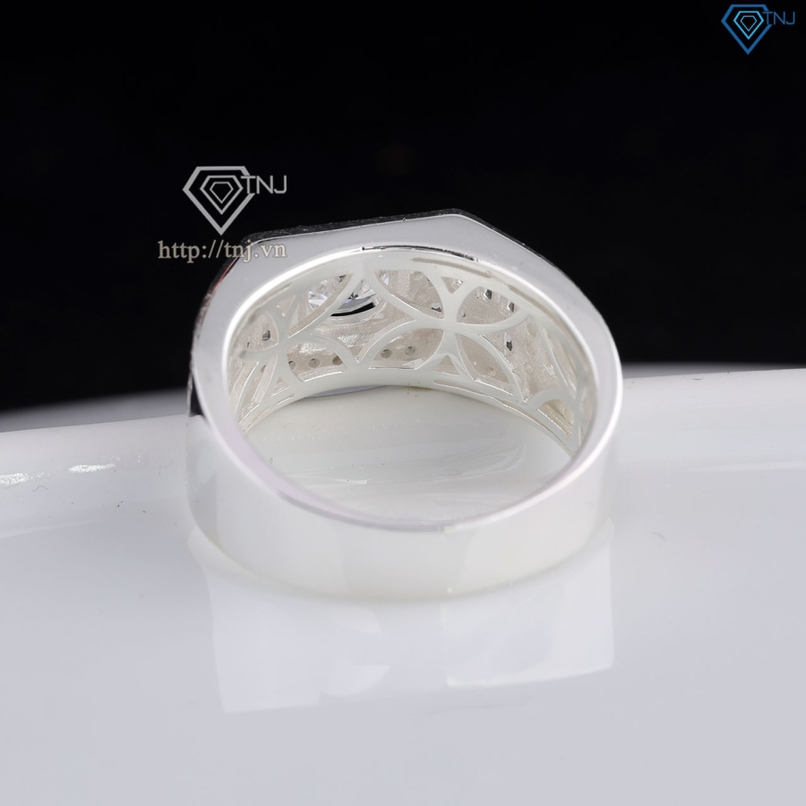 Nhẫn bạc nam 925 đẹp đính đá NNA0831