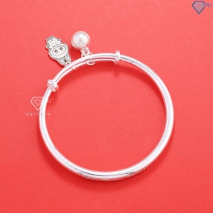 Lắc bạc trẻ em khắc tên hình Labubu LTT0198