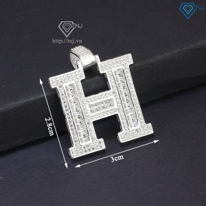 Mặt dây chuyền nam chữ H đính đá MDCA0079