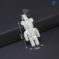 Mặt dây chuyền nam hình gấu đính đá MDCA0112