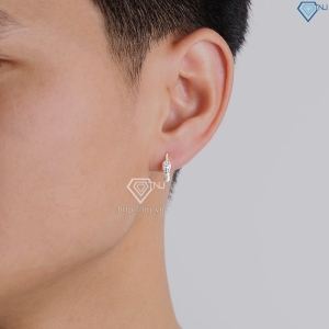 Khuyên tai bạc nam hình con rắn cá tính BTA0112 - Trang Sức TNJ