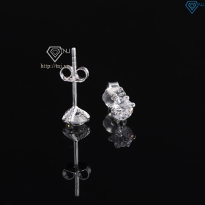 Bông tai bạc nam móng rồng đính đá 4mm BTA0114 - Trang Sức TNJ