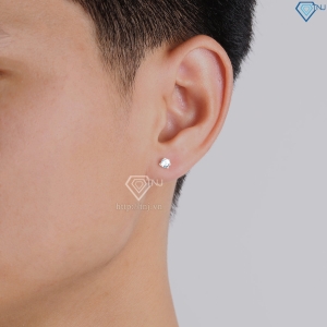 Bông tai bạc nam móng rồng đính đá 4mm BTA0114 - Trang Sức TNJ