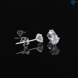 Bông tai bạc nam móng rồng đính đá 4mm BTA0114 - Trang Sức TNJ